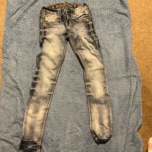 Rock revival side 24 low rise skinny jeans